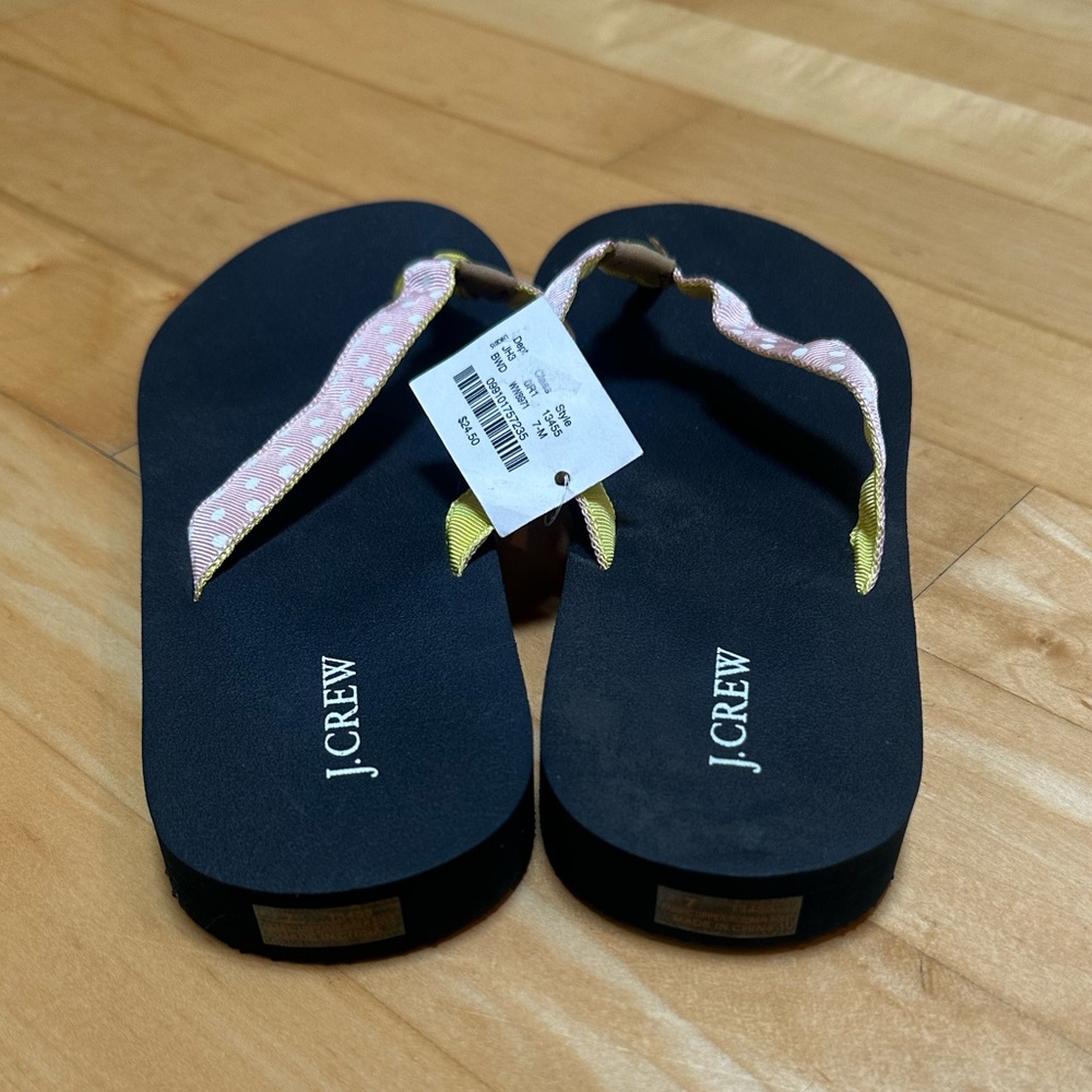 J.Crew Black and Pink Polka Dot Sandals - Picture 4 of 6